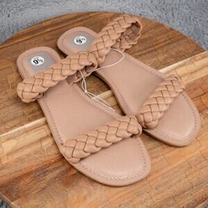 DV Dolce Vita Jarmay Sandals Sz 9.5 Double Band Braid Strap Slides Summer Beach